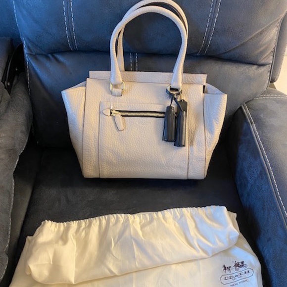 COACH Candace Legacy Carryall Leather Tote Satchel Handbag - Picture 1 of 5